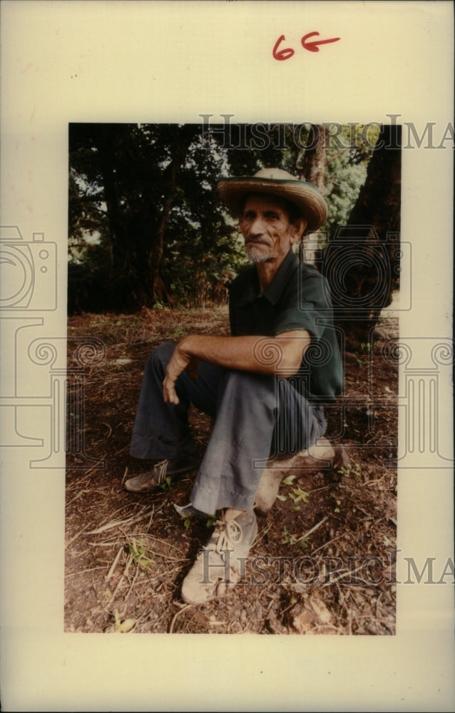 1983 Siberia Tenant Farmer Seated Woods - Historic Images