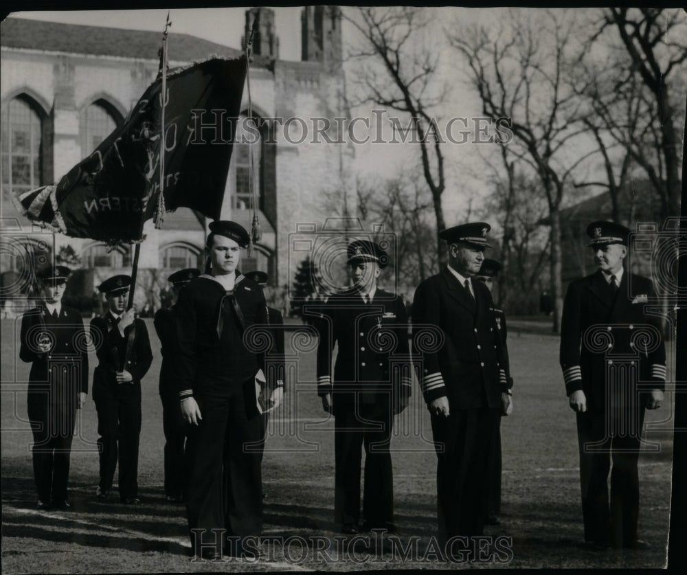 1945 Press Photo Northwestern university naval  Gaurd - Historic Images