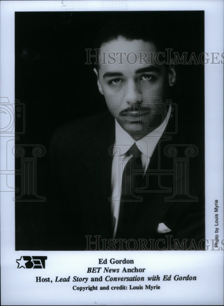 1993 Ed Gordon BET Television News Anchor - Historic Images