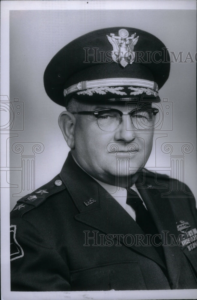 1960 Press Photo Maj Gen Cecil J Kennedy Michigan Guard - Historic Images