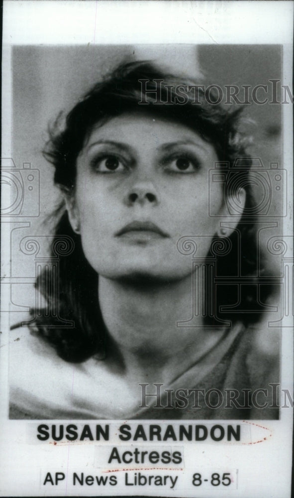 1985 Press Photo Actress Susan Sarandon - Historic Images