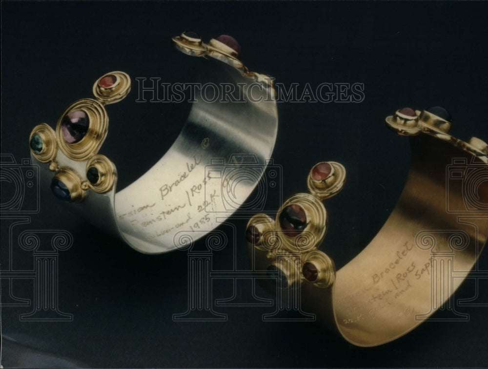 1989, 22k Gold and Silver with stones - RRU18713 - Historic Images