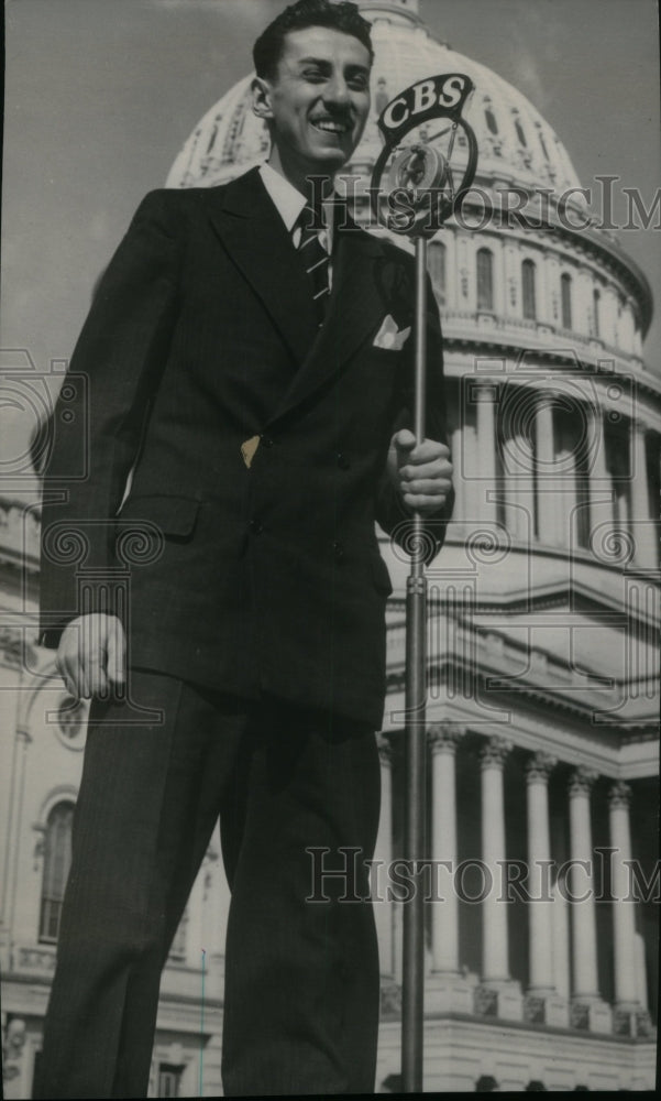 1933 Press Photo Presidential Announcer - Historic Images