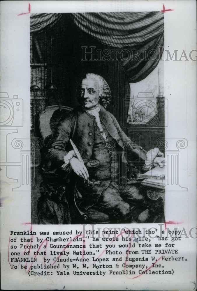 1976 Benjamin Franklin Artist Rendering - Historic Images