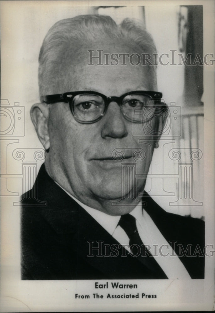 1964 Gov. Earl Warren Chief Justice USA - Historic Images