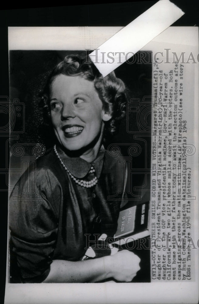 1948 Press Photo Earl Warren Family Virginia Warren U S - Historic Images