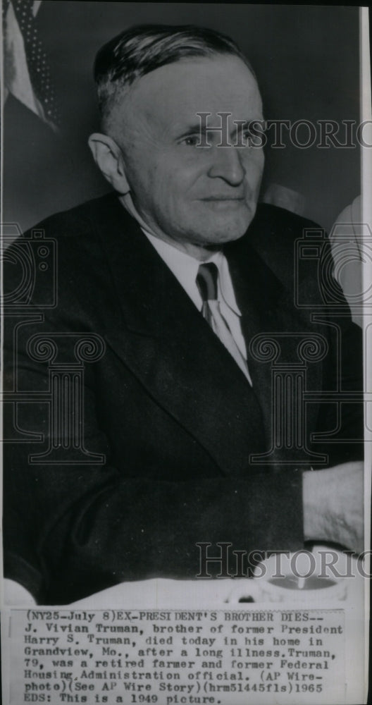1965 J.Harry Truman President United States - Historic Images