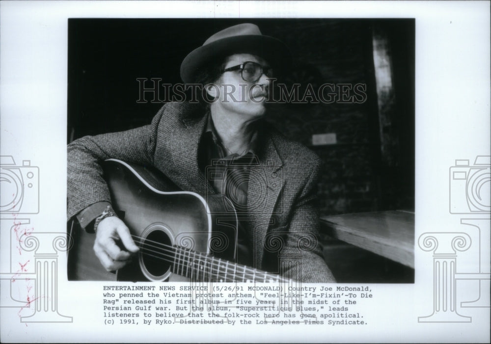 1991, Country Joe McDonald Rock group Singer - RRU21033 - Historic Images