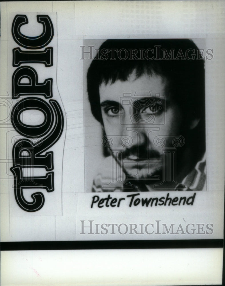 1982 Press Photo English Rock Guitarist Peter Townshend - RRU21445 - Historic Images