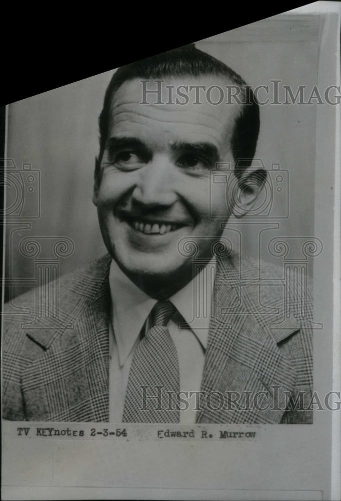 1955 Edward R Murrow TV News Reporter - Historic Images