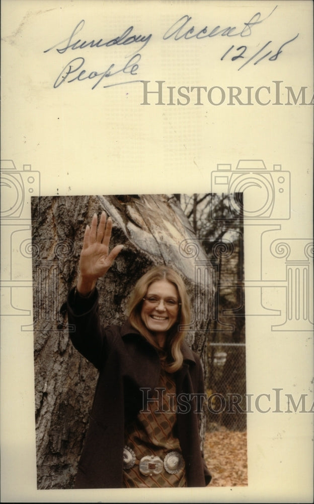 1983 Press Photo Gloria Steinem Feminist Social politic - Historic Images