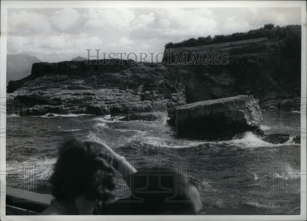 1937 Tiberius Baths Capri Islands Water - Historic Images