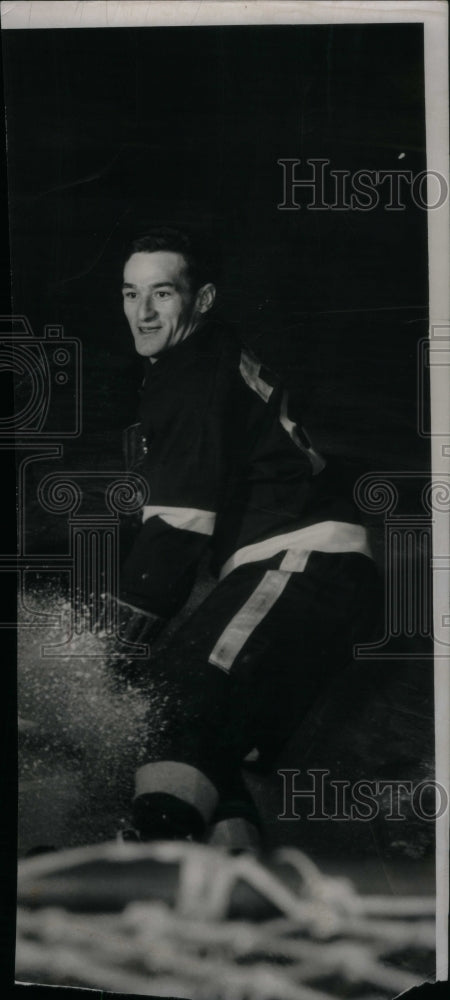 1955 Bonin Retired Ice Hockey Back Injury - Historic Images