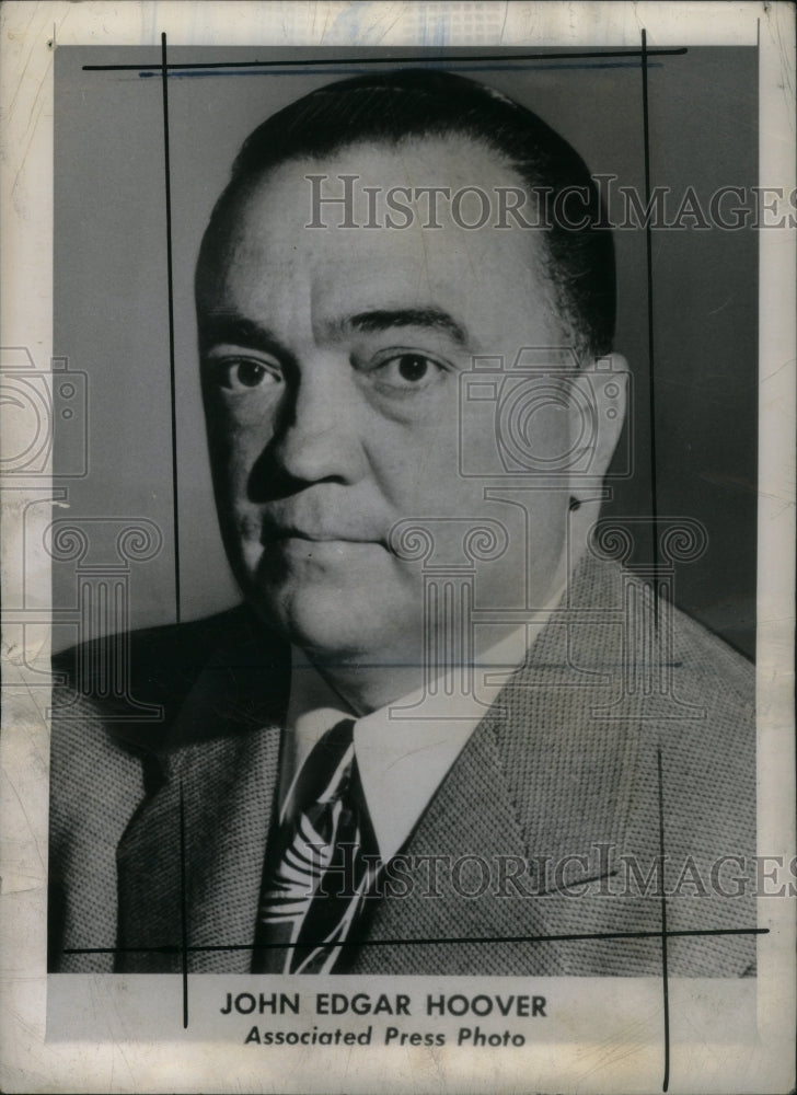 1942 John Edgar Hoover FBI racketeers war - Historic Images