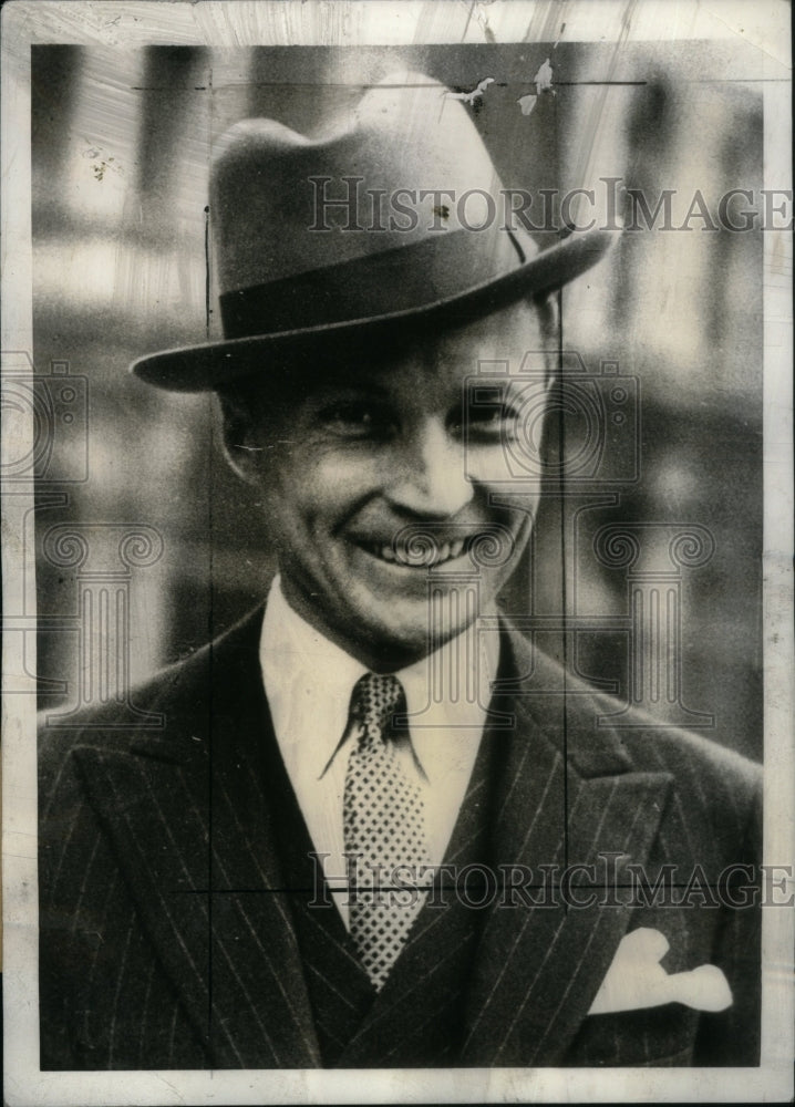 1935 Kurt Haugwitz Young Danish Nobleman - Historic Images