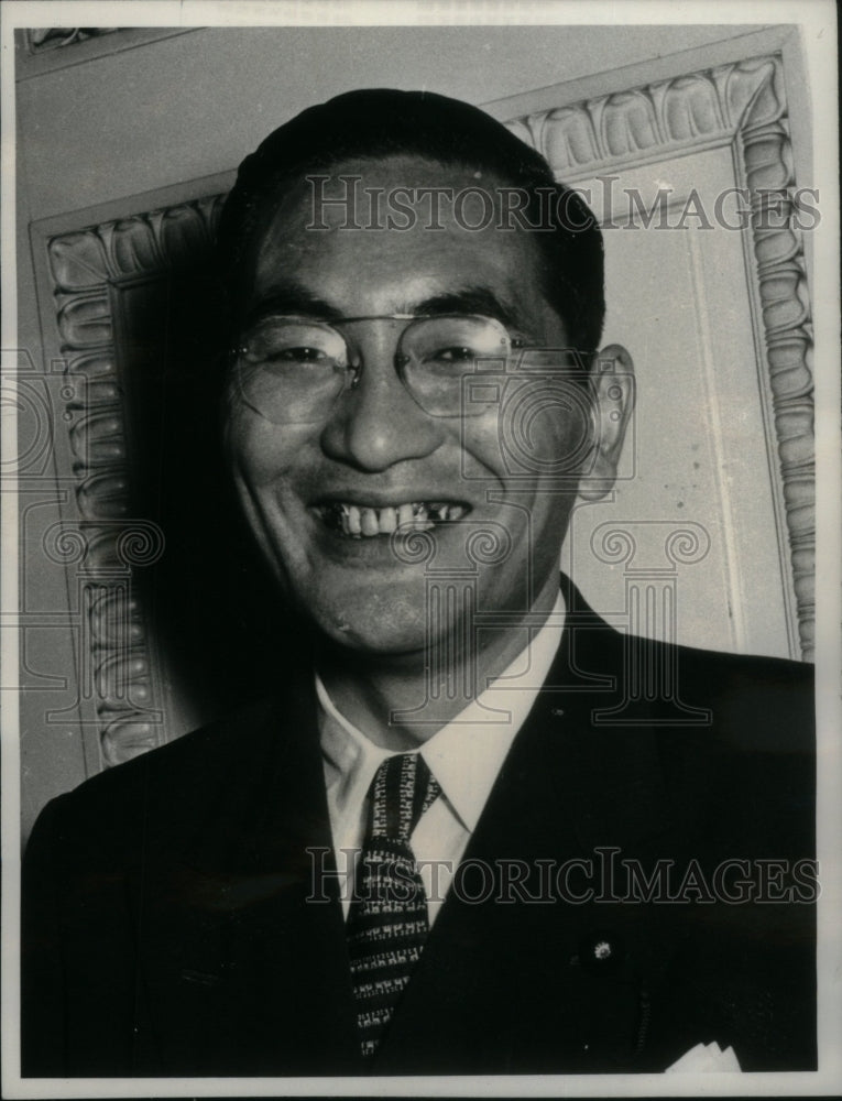 1957 Press Photo Hirohide Ishida Cabinet Secretar Forth - Historic Images