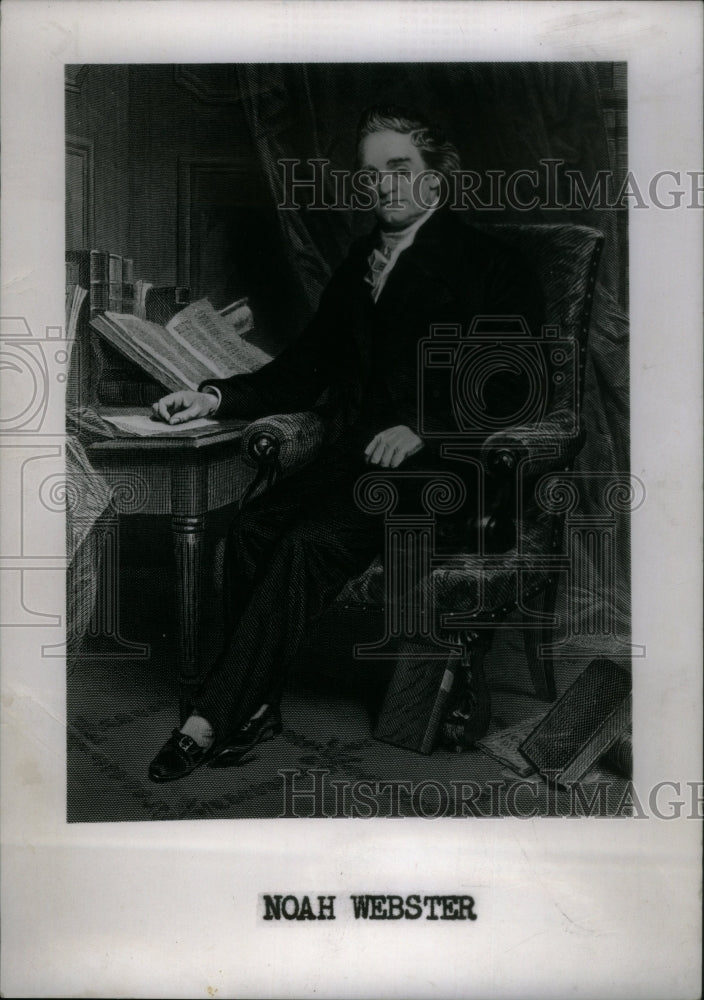 1954, Noah Webster Lexicographer Painting - RRU26677 - Historic Images