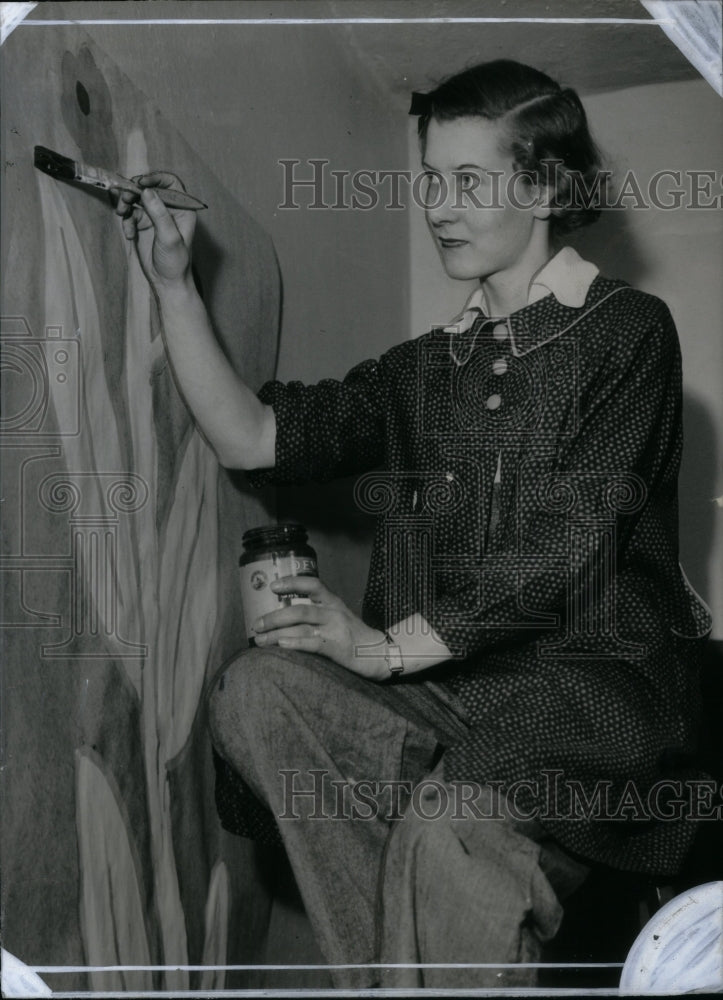 1936 Press Photo Richard James Society Mural Artist - RRU28027 - Historic Images