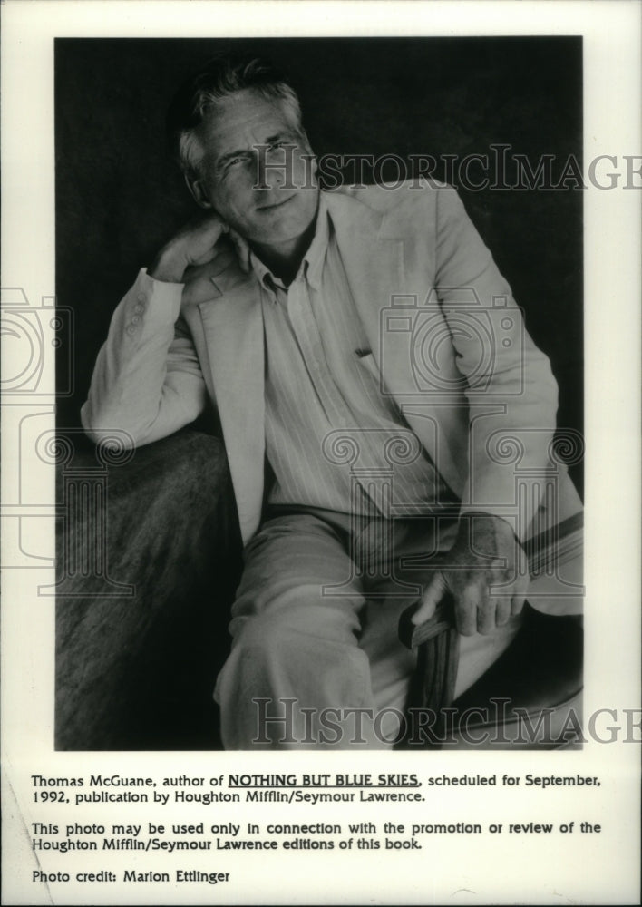 1992 Thomas McGuane American Author - Historic Images