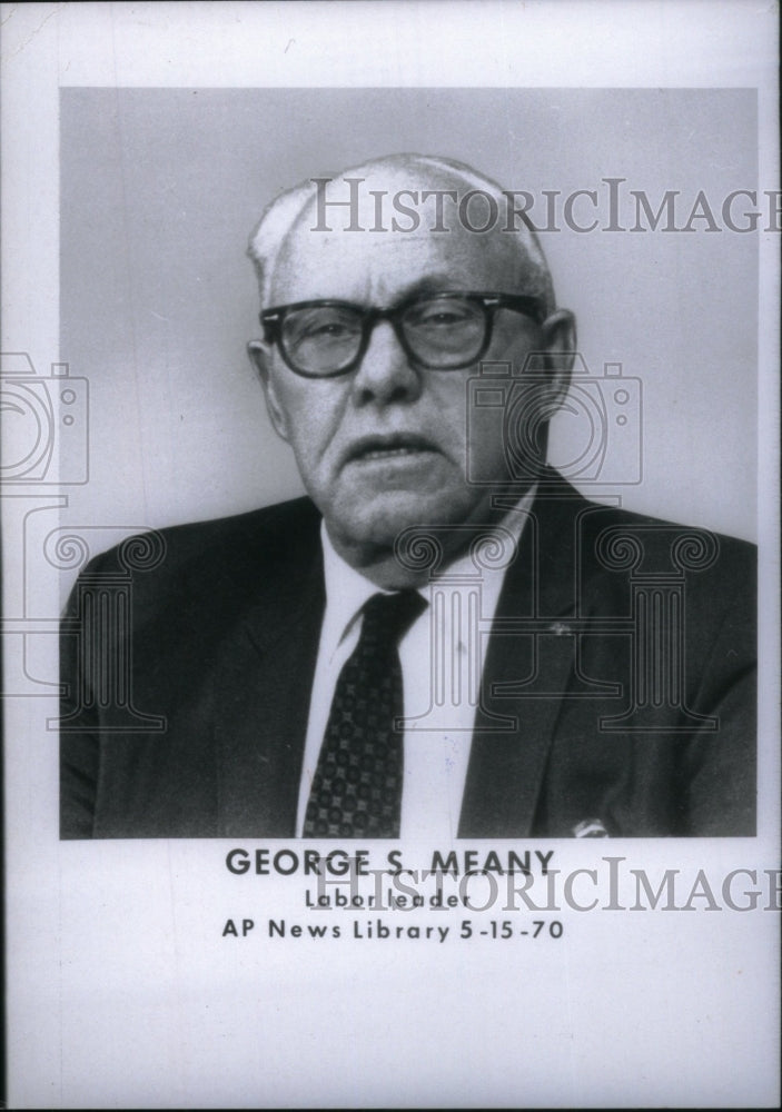 1970 Press Photo George Meany American labor leader - Historic Images