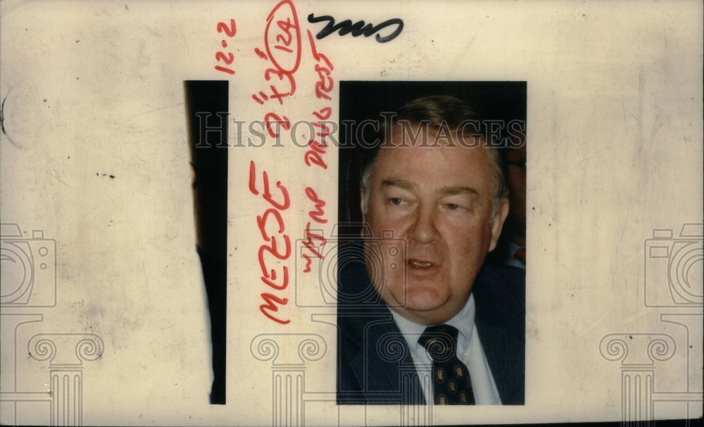 1988, US Attorney General Ed Meese Lucas - RRU28871 - Historic Images