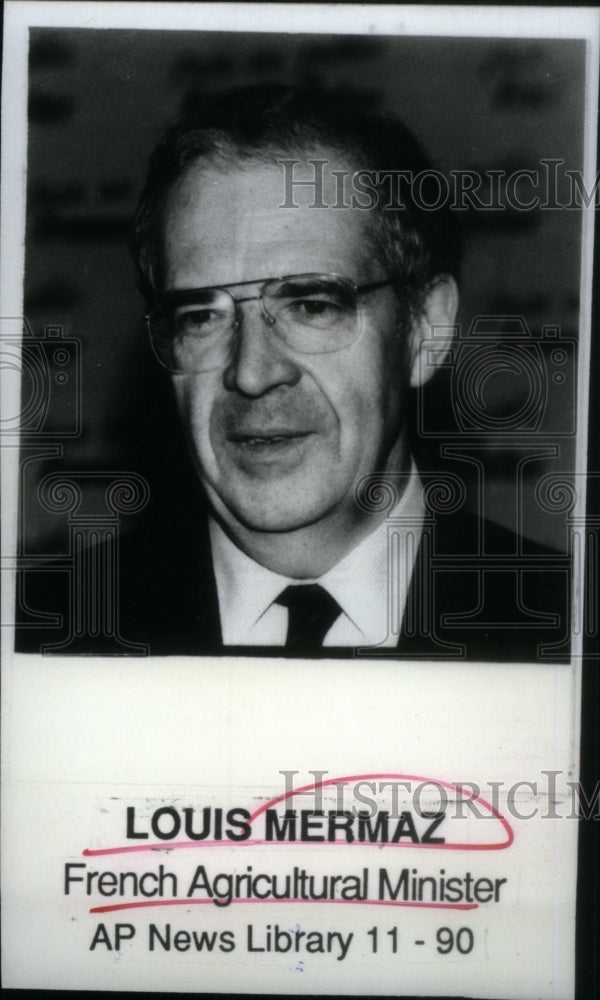 1990 Louis Mermaz Agricultural Minister - Historic Images