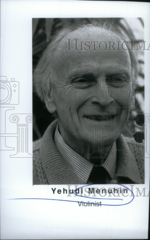 2000 Press Photo Yehudi Menuhin American Violinist KBE - Historic Images