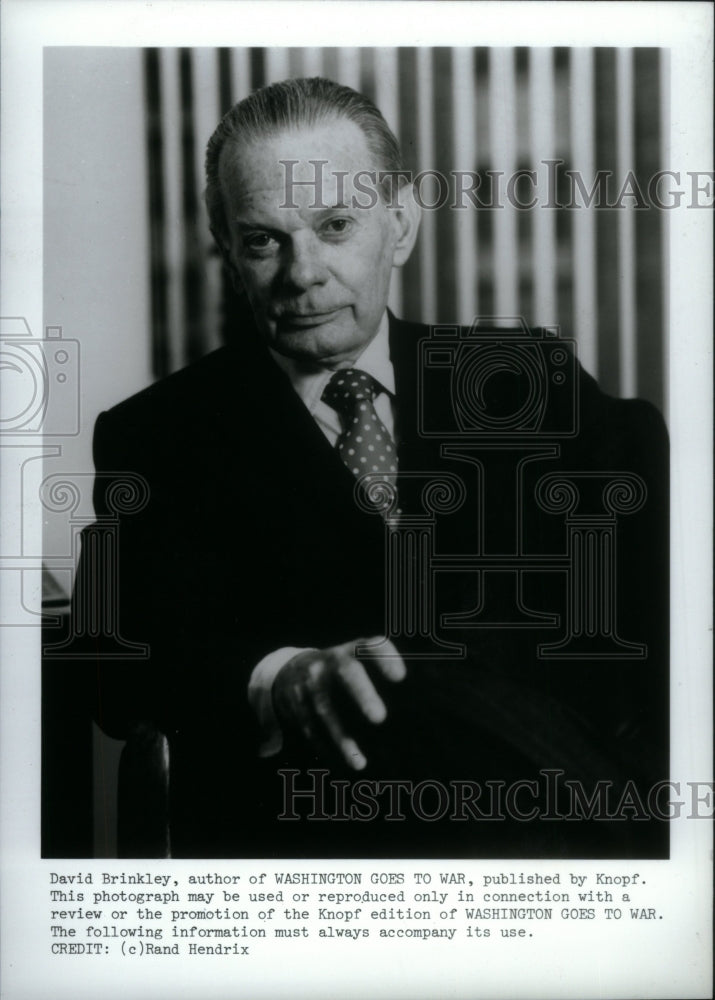 1988 Press Photo David McClure Brinkley American NBC - Historic Images