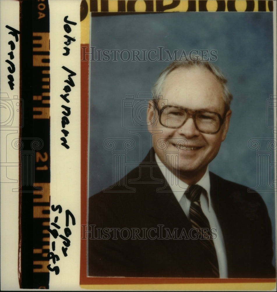 1985 Press Photo John M Maynard Politian St. Clair - Historic Images