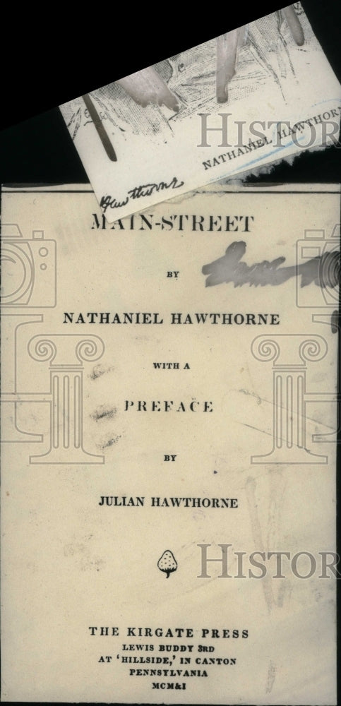 1922, Nathaniel Hawthorne Novelist Story - RRU29753 - Historic Images