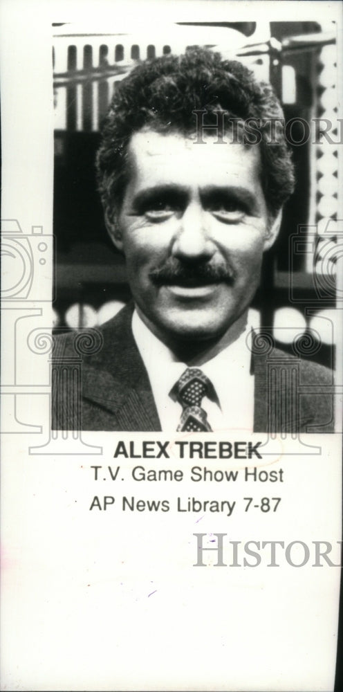 1987 Press Photo Alex Trebek Game Show Host Jeopardy - RRU30217 - Historic Images