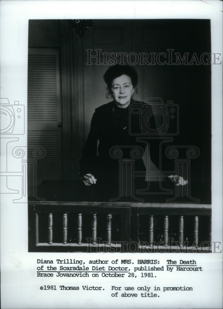 1981, Diana Trilling Author Harris Scarsdale - RRU30247 - Historic Images