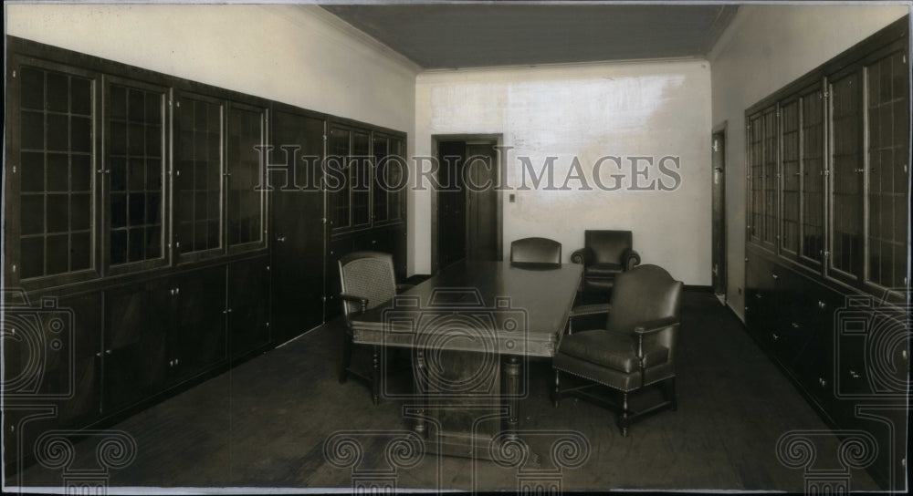 1926 Press Photo Detriot Times meeting room - Historic Images