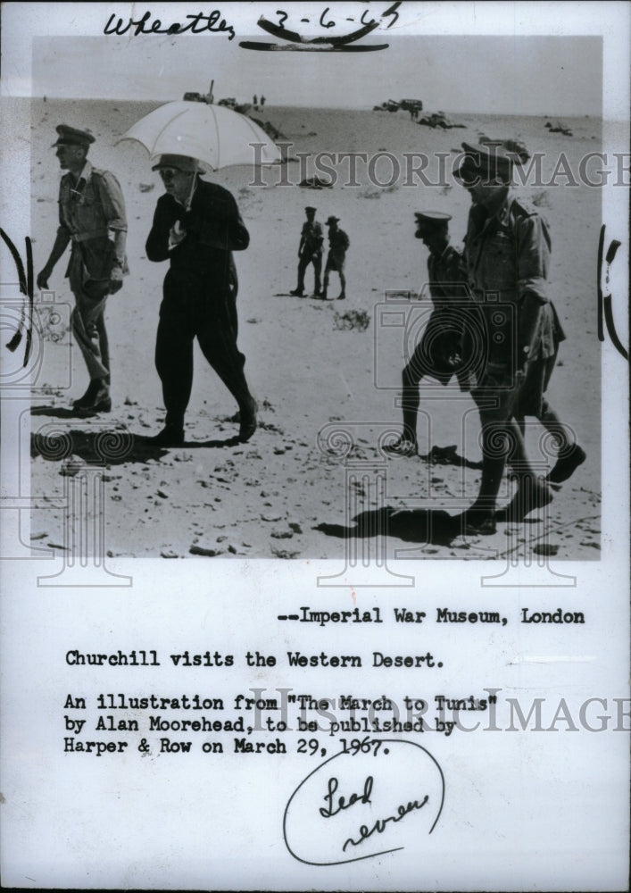 1927 Press Photo Churchill visits Westren Desert March - Historic Images