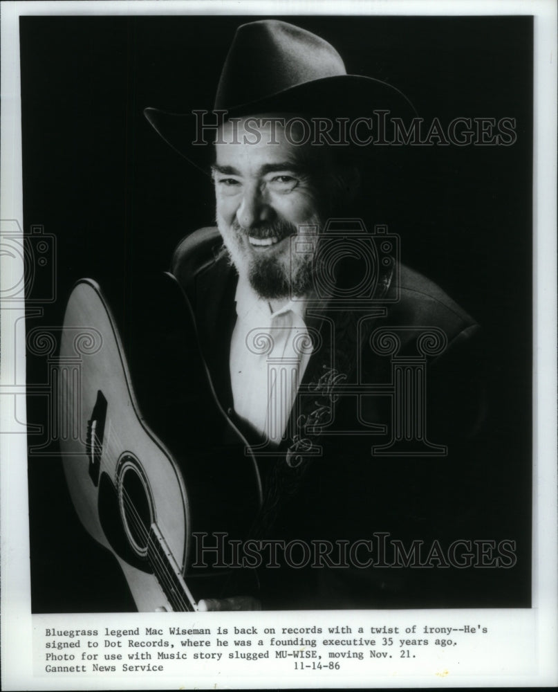 1988 Bluegrass legend Mac Wiseman guitar - Historic Images