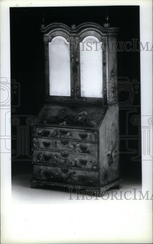 1990, Jappaned Queen Anne secretary bookcase - RRU34263 - Historic Images