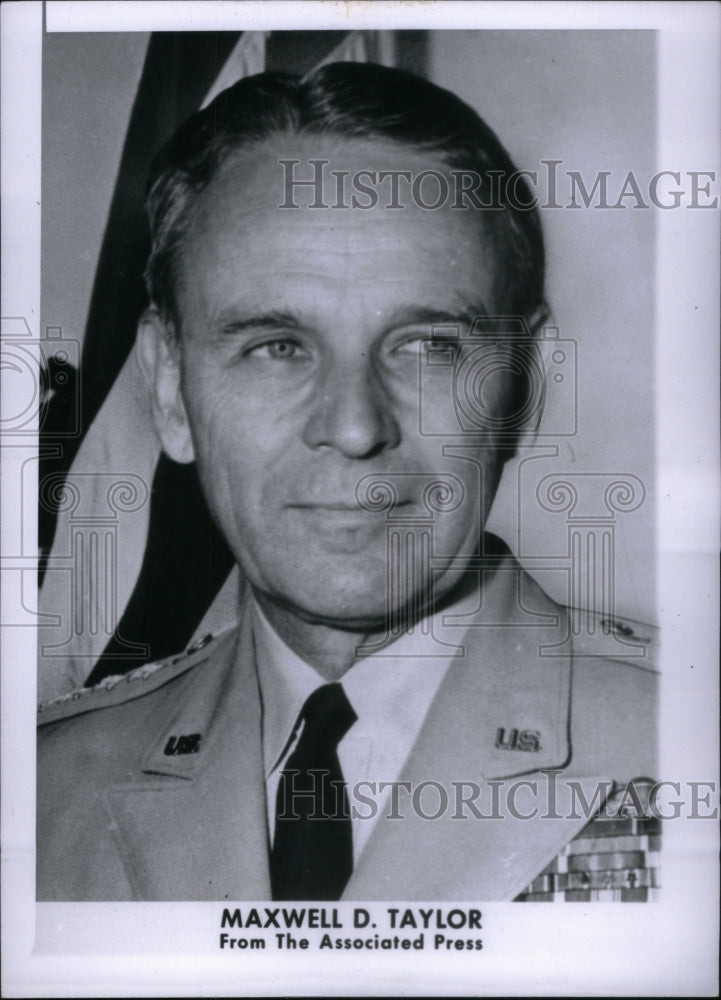 1962 Press Photo General Maxwell Taylor US Army - Historic Images