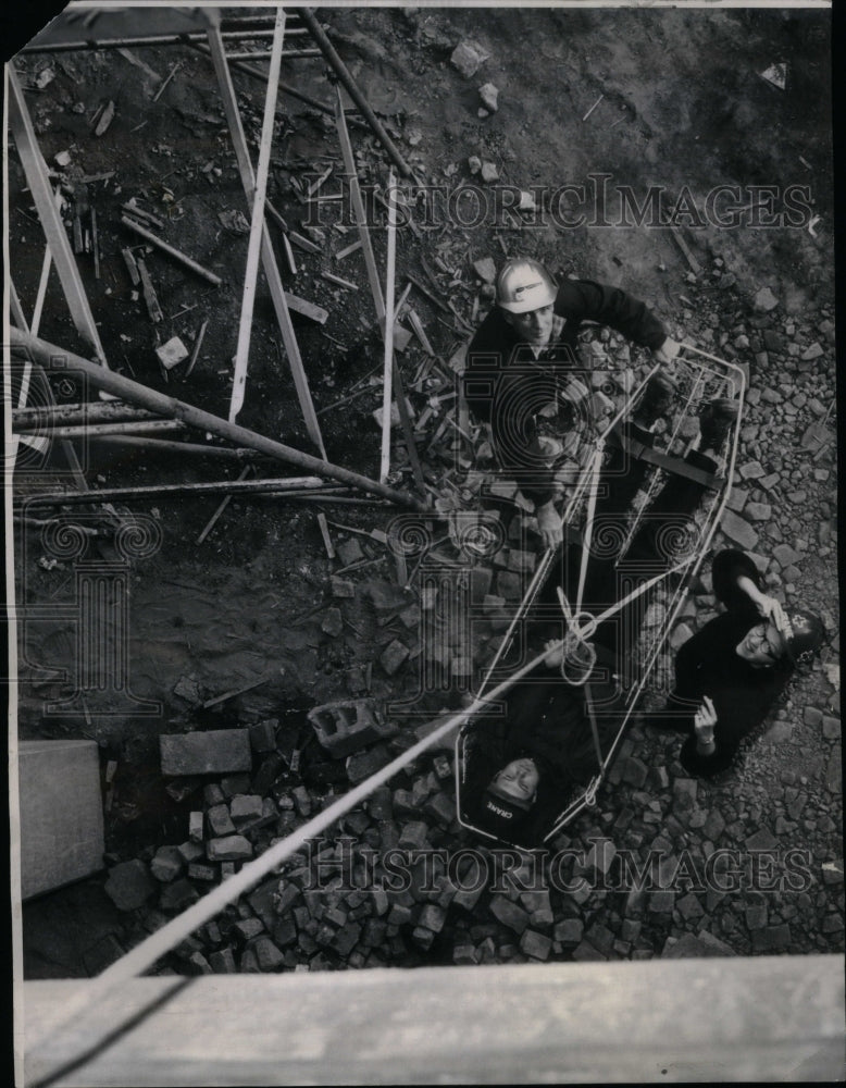 1962 Rescue Crew Stretcher Emergency - Historic Images