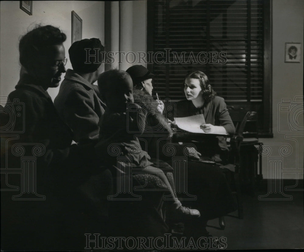 1943 Miss Brown Legal Aid Society Interview - Historic Images