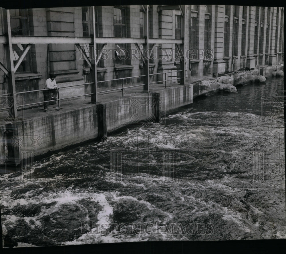 1946 Lockport Illinois Power Plant water - Historic Images