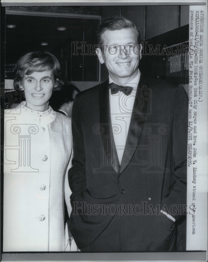 1966 Mayor New York John Lindsay Wife - Historic Images