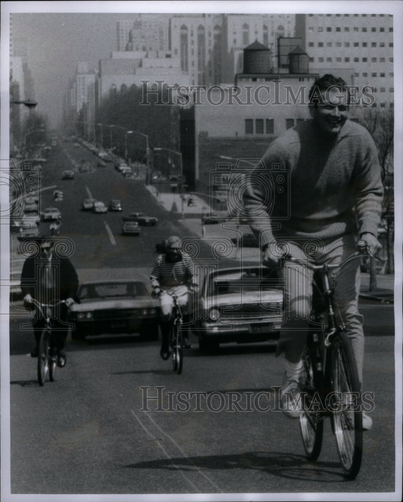 1969 New York Mayor John Lindsay Bicycling - Historic Images