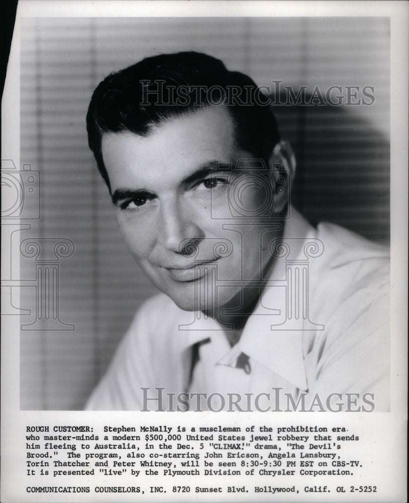 Press Photo Actor Stephen McNally &quot;The Devil&#39;s Brood&quot; - RRU36033 - Historic Images