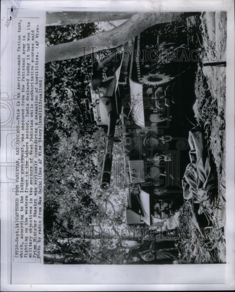 1965 Press Photo Patton Tank Used By Indian Forces - Historic Images
