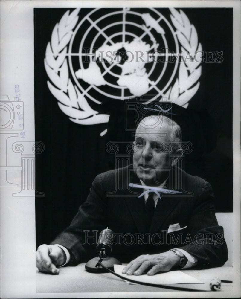 1965 Paul Hoffman Director United Nations - Historic Images