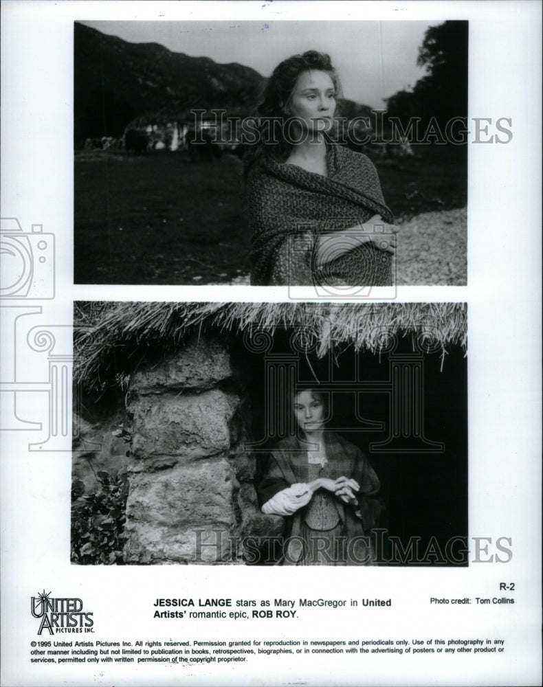 1995 Press Photo Jessica Lange Star AMry Mac Gregor Rob - RRU38097 - Historic Images