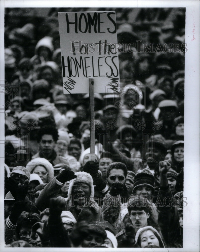 1992 Press Photo Lansing Homeless Rally Jessie Jackson - RRU39111 - Historic Images