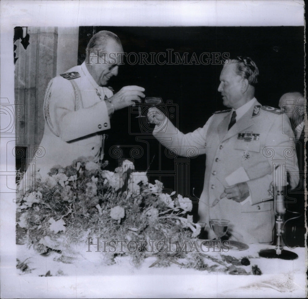 1955 Marshall Tito King Paul Greece Lunch - Historic Images