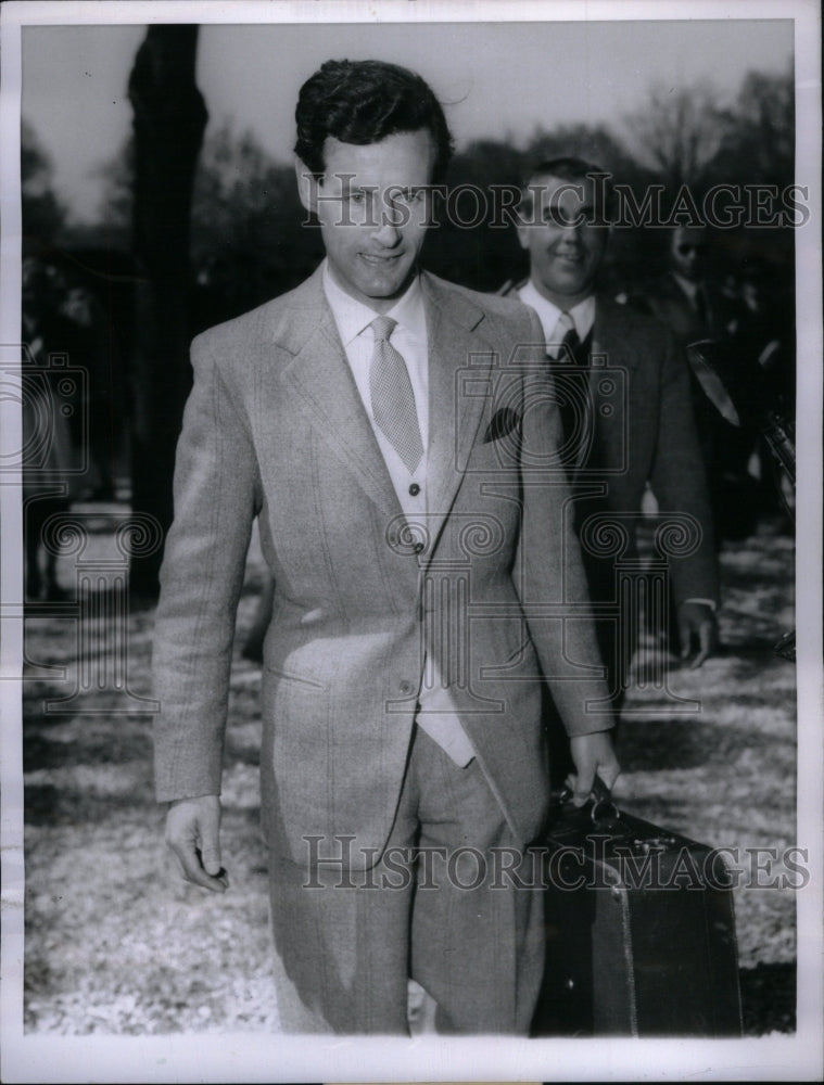 1955 Press Photo Love Peter Townsend British Air post - Historic Images