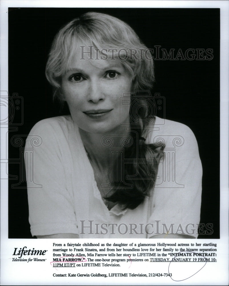 2001 Woddy Allen Mia Farrow Actress Model - Historic Images